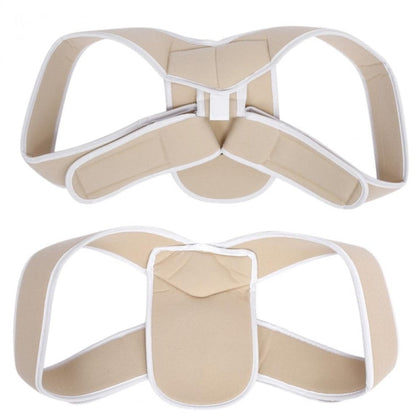 Adjustable Upper Back Shoulder Support Posture Corrector Adult Corset Spine Brace Back Belt, Size:L(Black)